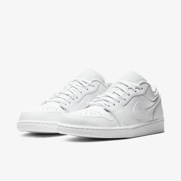 Trampki Męskie Nike Air Jordan 1 Low Białe | NK302HFP