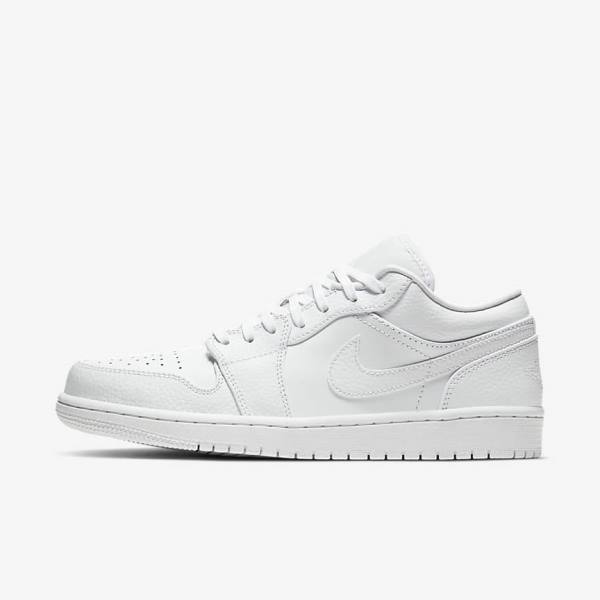 Trampki Męskie Nike Air Jordan 1 Low Białe | NK302HFP