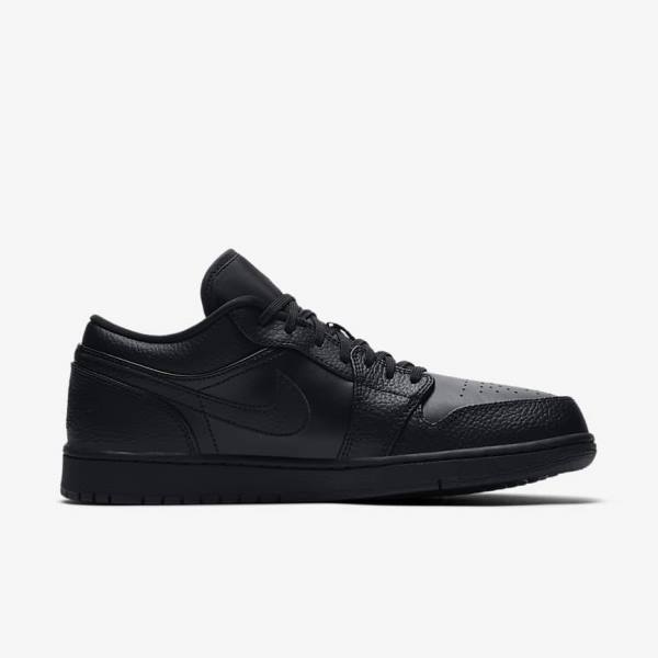 Trampki Męskie Nike Air Jordan 1 Low Czarne | NK032HQN