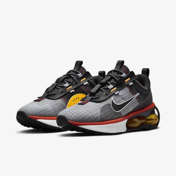 Trampki Męskie Nike Air Max 2021 Czarne Czerwone Białe | NK259ZCK