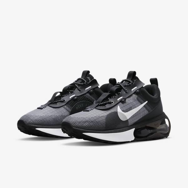 Trampki Męskie Nike Air Max 2021 Czarne Szare Białe | NK690YSC