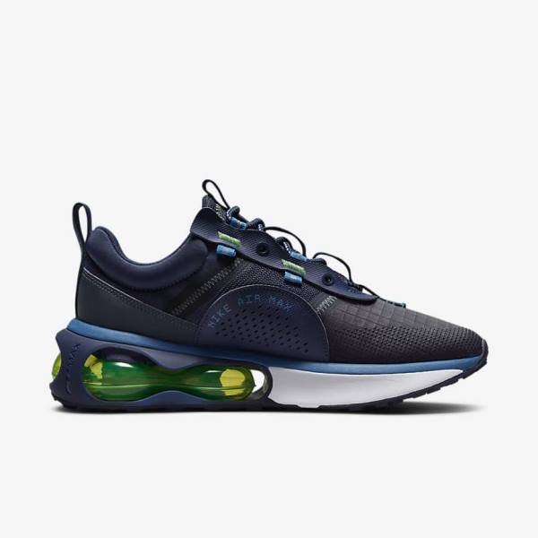 Trampki Męskie Nike Air Max 2021 Obsidian Głęboka Zielone Niebieskie Białe | NK189CUS