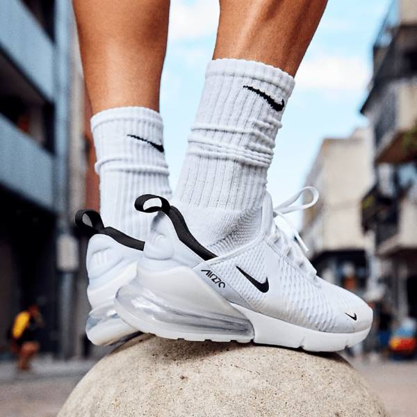 Trampki Męskie Nike Air Max 270 Białe Czarne | NK873RVU