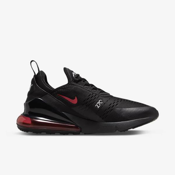 Trampki Męskie Nike Air Max 270 Czarne Białe Czerwone | NK478SQP