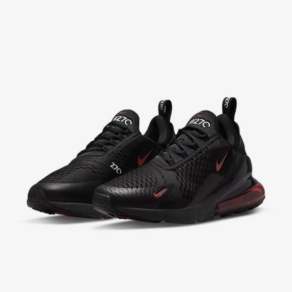 Trampki Męskie Nike Air Max 270 Czarne Białe Czerwone | NK478SQP