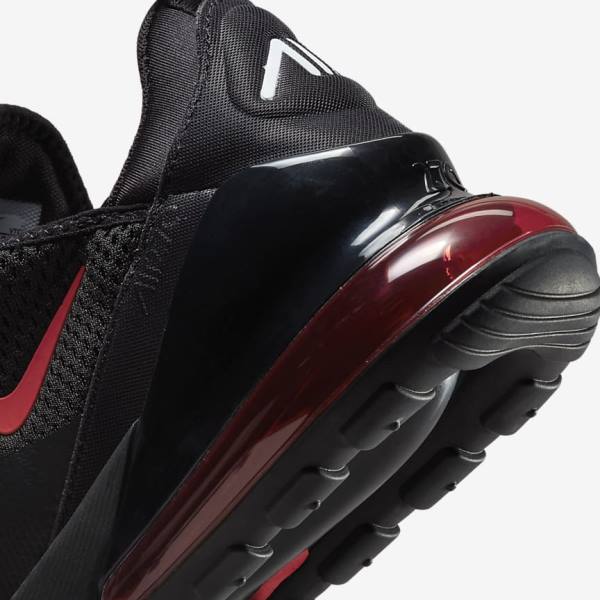 Trampki Męskie Nike Air Max 270 Czarne Białe Czerwone | NK478SQP