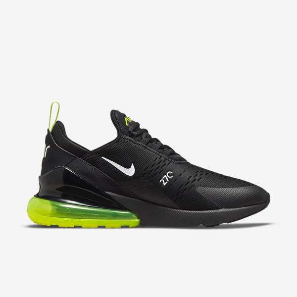 Trampki Męskie Nike Air Max 270 Czarne Srebrne Białe | NK698CMK