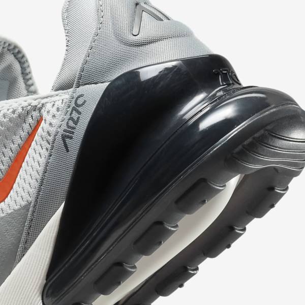 Trampki Męskie Nike Air Max 270 Szare Pomarańczowe | NK139HKR