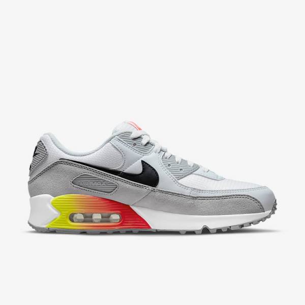 Trampki Męskie Nike Air Max 90 Air Max Month Szare Głęboka Czerwone Czarne | NK498EQJ