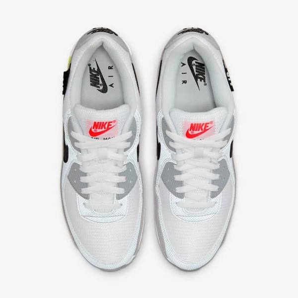 Trampki Męskie Nike Air Max 90 Air Max Month Szare Głęboka Czerwone Czarne | NK498EQJ