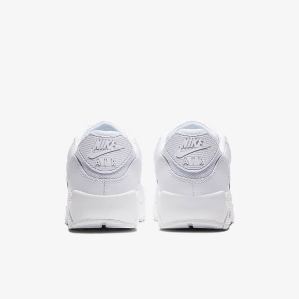 Trampki Męskie Nike Air Max 90 Białe Szare Białe | NK068EFP