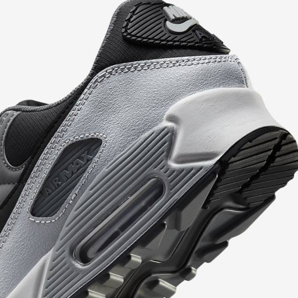 Trampki Męskie Nike Air Max 90 Ciemny Szare Czarne | NK267EOF