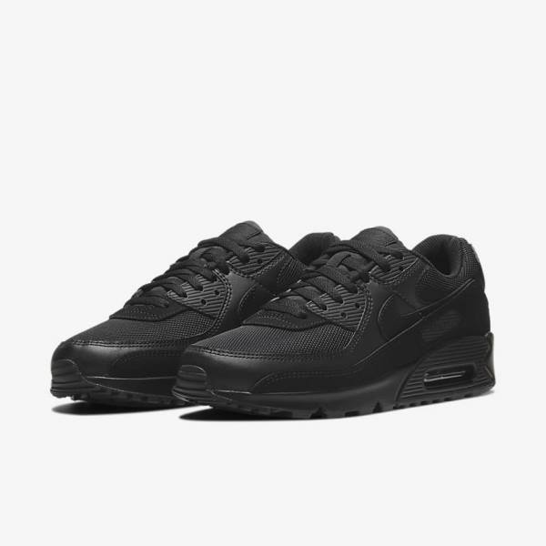 Trampki Męskie Nike Air Max 90 Czarne | NK519USB