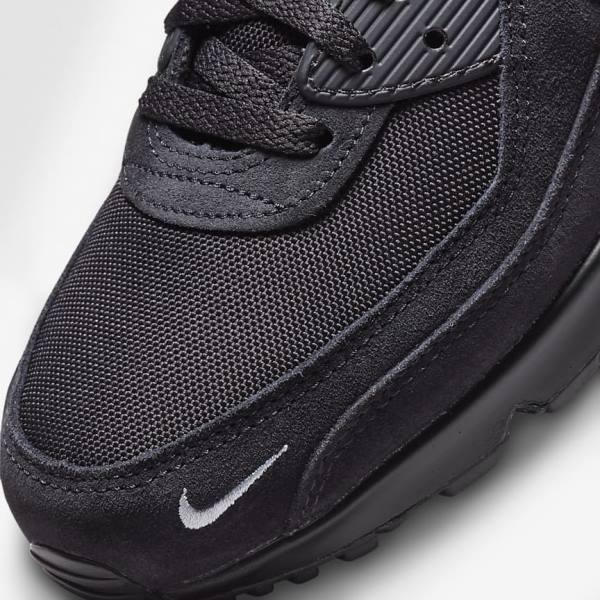 Trampki Męskie Nike Air Max 90 Czarne Żółte Metal Szare | NK582RAS