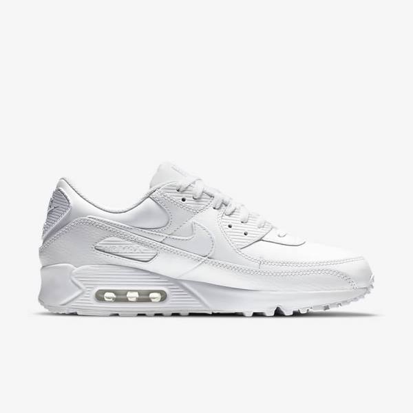 Trampki Męskie Nike Air Max 90 LTR Białe | NK782REV