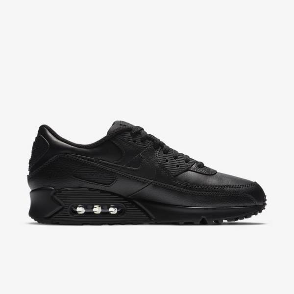 Trampki Męskie Nike Air Max 90 LTR Czarne | NK289JGK