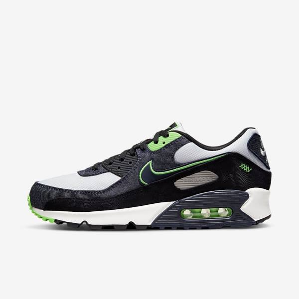 Trampki Męskie Nike Air Max 90 SE Czarne Zielone Białe Obsidian | NK635DQH