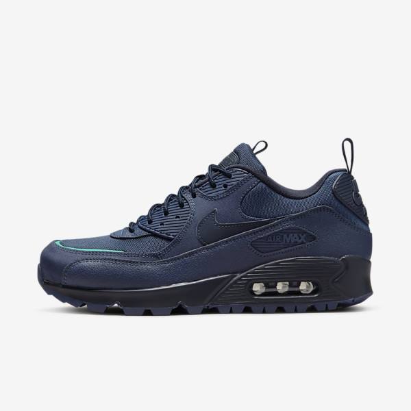 Trampki Męskie Nike Air Max 90 Surplus Granatowe Obsidian | NK281SZL