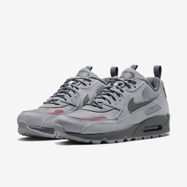 Trampki Męskie Nike Air Max 90 Surplus Szare Różowe Głęboka Niebieskie Szare | NK412EHA