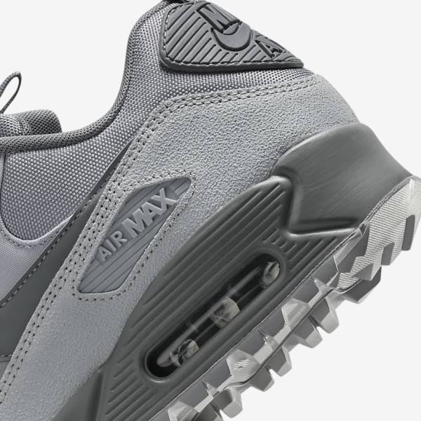 Trampki Męskie Nike Air Max 90 Surplus Szare Różowe Głęboka Niebieskie Szare | NK412EHA