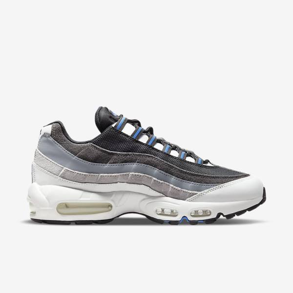 Trampki Męskie Nike Air Max 95 Czarne Ciemny Szare Niebieskie | NK197WDG