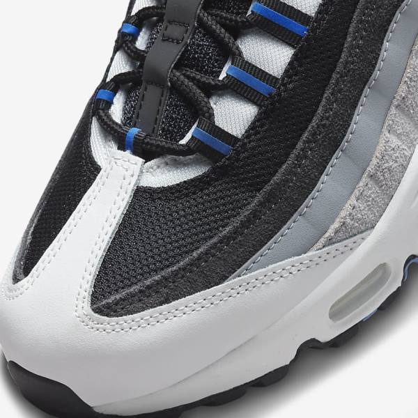 Trampki Męskie Nike Air Max 95 Czarne Ciemny Szare Niebieskie | NK197WDG