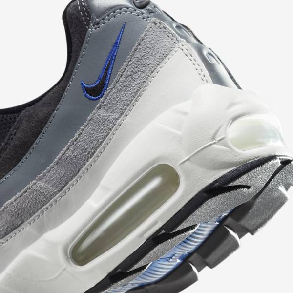 Trampki Męskie Nike Air Max 95 Czarne Ciemny Szare Niebieskie | NK197WDG