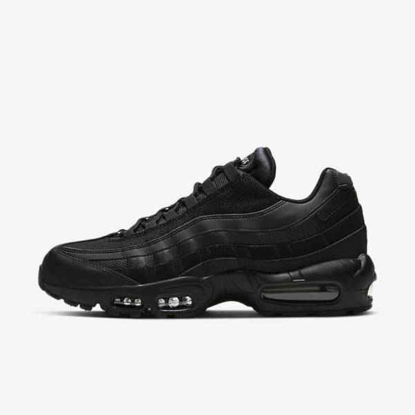 Trampki Męskie Nike Air Max 95 Essential Czarne Ciemny Szare | NK704UIR