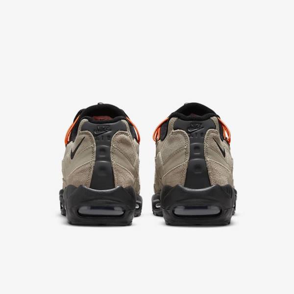 Trampki Męskie Nike Air Max 95 Khaki Pomarańczowe Czarne | NK065NWH