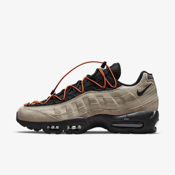 Trampki Męskie Nike Air Max 95 Khaki Pomarańczowe Czarne | NK065NWH