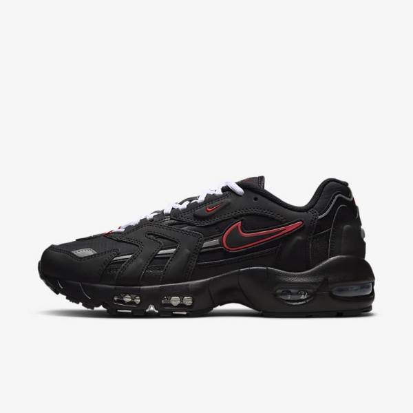 Trampki Męskie Nike Air Max 96 II Czarne Czerwone Białe | NK376AOX