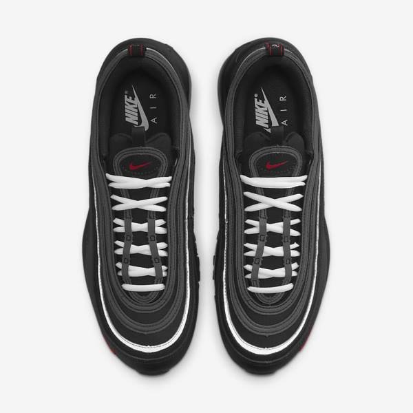 Trampki Męskie Nike Air Max 97 Czarne Czerwone Białe | NK351TKV