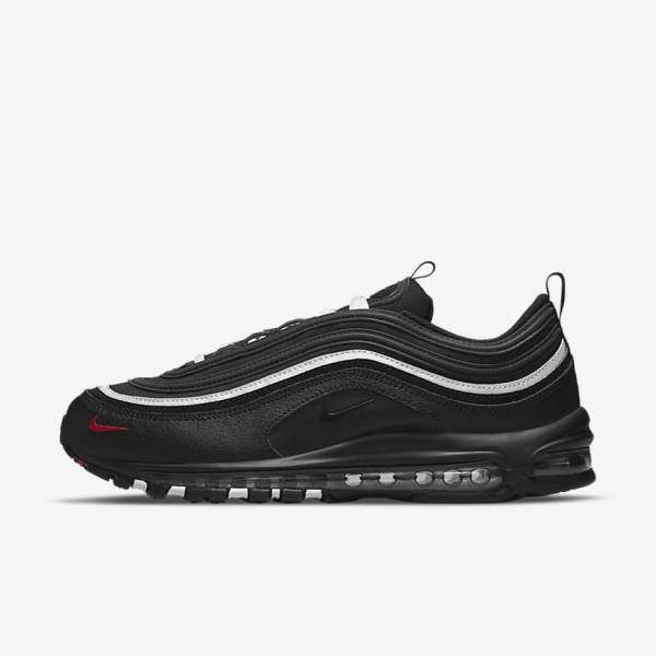 Trampki Męskie Nike Air Max 97 Czarne Czerwone Białe | NK351TKV