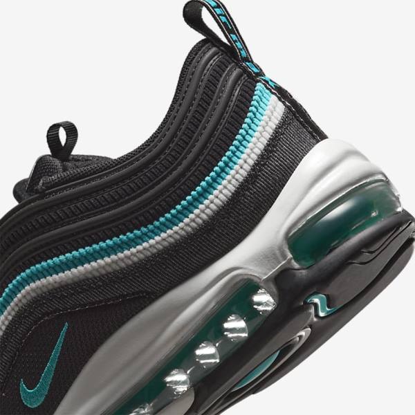 Trampki Męskie Nike Air Max 97 SE Czarne Białe Turkusowe | NK857QZX