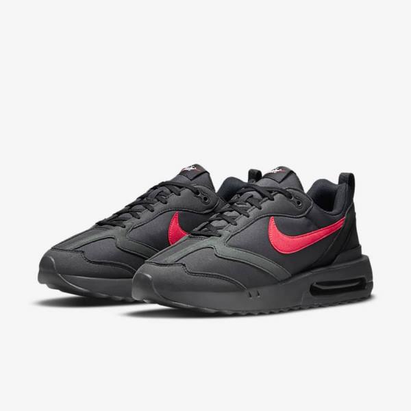 Trampki Męskie Nike Air Max Dawn Czarne Białe Czerwone | NK382TFK