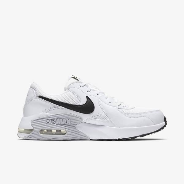 Trampki Męskie Nike Air Max Excee Białe Platyna Czarne | NK948FAG