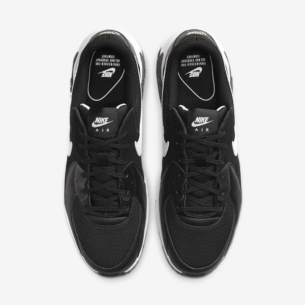 Trampki Męskie Nike Air Max Excee Czarne Ciemny Szare Białe | NK384ZFL