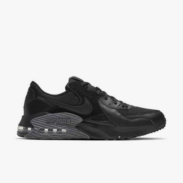 Trampki Męskie Nike Air Max Excee Czarne Ciemny Szare | NK645KNU