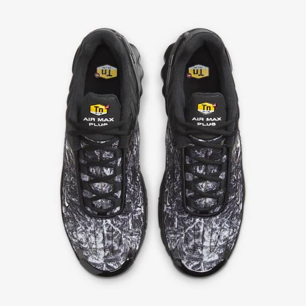 Trampki Męskie Nike Air Max Plus 3 Czarne Ciemny Szare Białe | NK143UTD