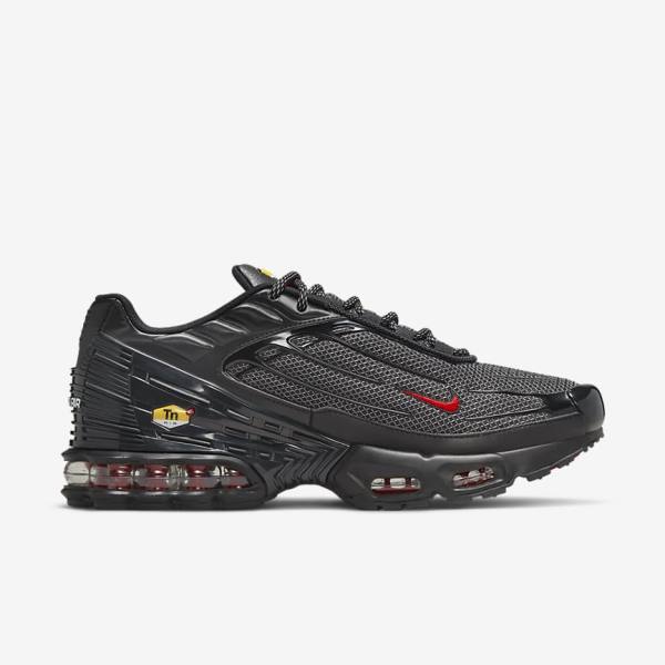 Trampki Męskie Nike Air Max Plus 3 Czarne Srebrne Czerwone | NK975EXN