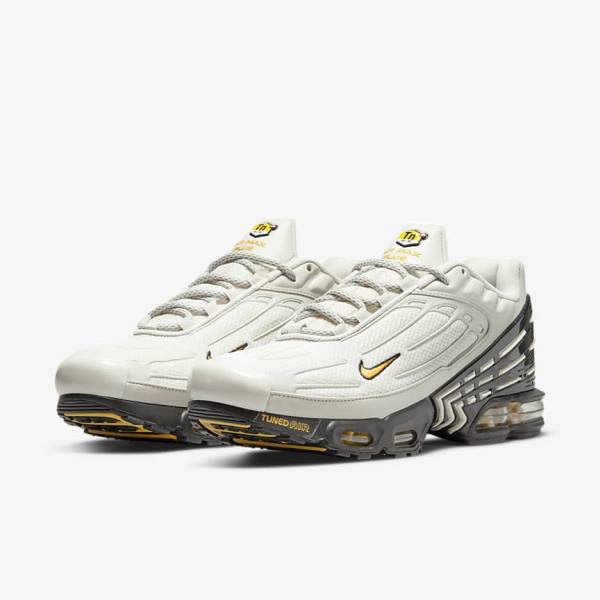 Trampki Męskie Nike Air Max Plus 3 Głęboka Beżowe Czarne Srebrne Złote | NK795RMA