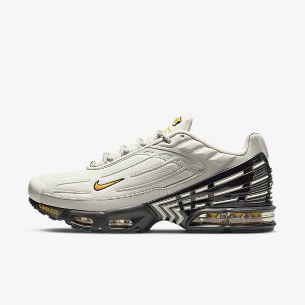 Trampki Męskie Nike Air Max Plus 3 Głęboka Beżowe Czarne Srebrne Złote | NK795RMA