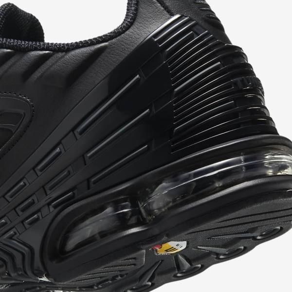 Trampki Męskie Nike Air Max Plus 3 Skórzane Czarne Ciemny Szare | NK305IGF