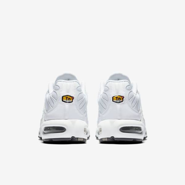 Trampki Męskie Nike Air Max Plus Białe Czarne Szare Białe | NK294BIZ