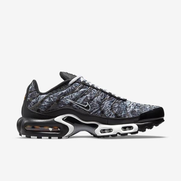 Trampki Męskie Nike Air Max Plus Czarne Białe Ciemny Szare Czarne | NK460DFE