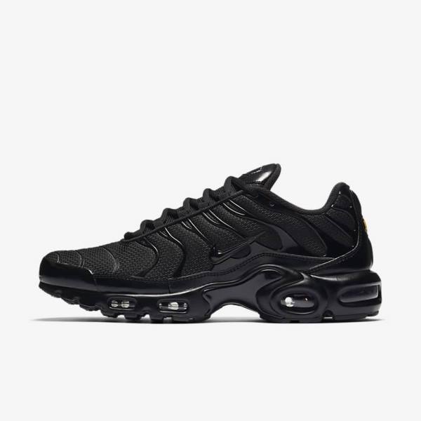 Trampki Męskie Nike Air Max Plus Czarne | NK463VJL