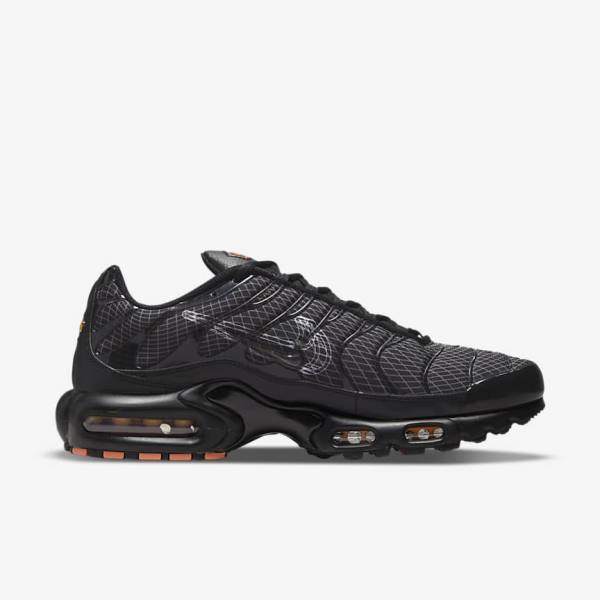 Trampki Męskie Nike Air Max Plus Czarne Pomarańczowe Szare Białe | NK627WSY