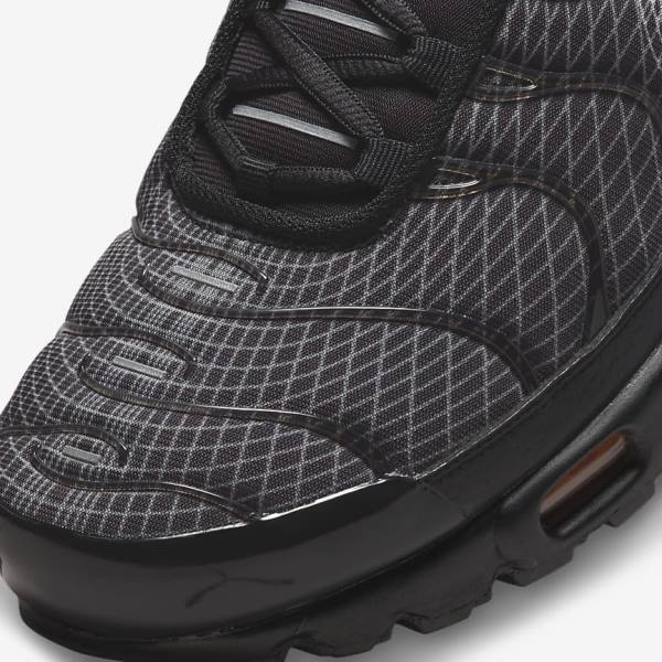 Trampki Męskie Nike Air Max Plus Czarne Pomarańczowe Szare Białe | NK627WSY