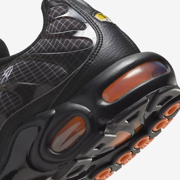 Trampki Męskie Nike Air Max Plus Czarne Pomarańczowe Szare Białe | NK627WSY