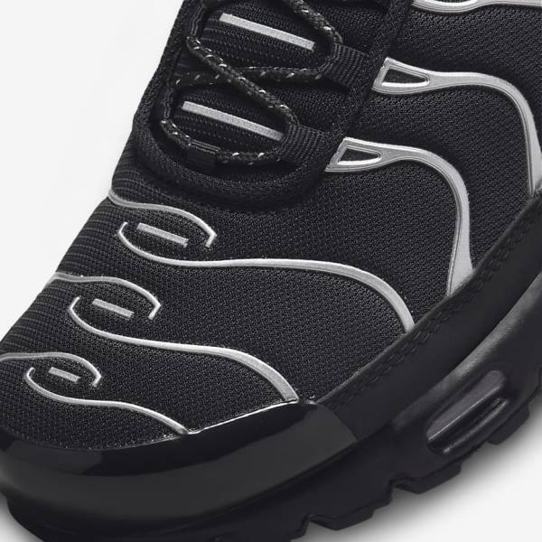 Trampki Męskie Nike Air Max Plus Czarne Zielone Metal Srebrne Czarne | NK716KDS